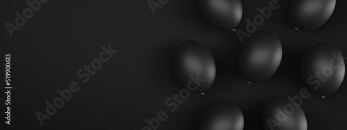 Baner czarne balony
