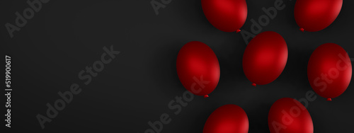 Baner czerwone balony