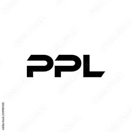 PPL letter logo design with white background in illustrator, vector logo modern alphabet font overlap style. calligraphy designs for logo, Poster, Invitation, etc.