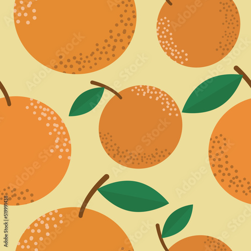 eamless pattern with Fresh oranges for fabric, drawing labels, print on t-shirt, wallpaper of children's room, fruit background. EPS 10