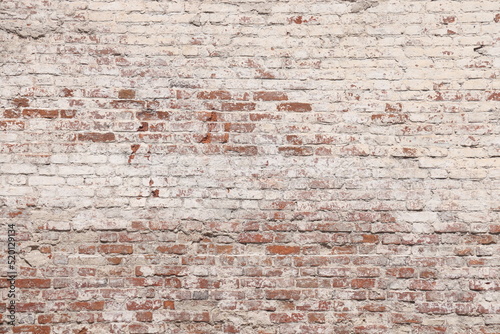Red grunge brick wall, abstract background texture with old dirty and vintage style pattern.