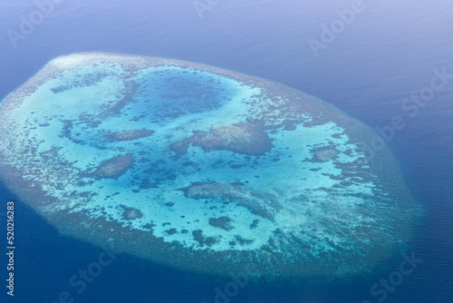 Maldives island seen from the sky