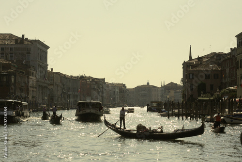Wenecja, gondole na Wielkim Kanale