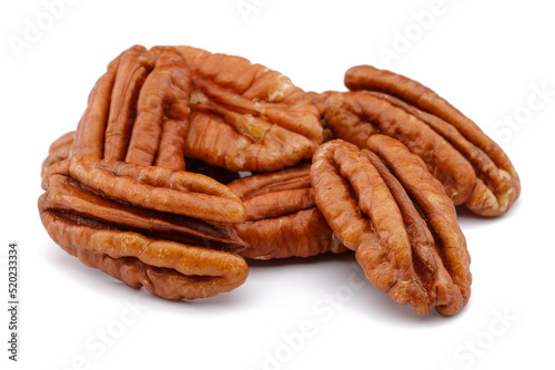 pecan nuts isolated on white background