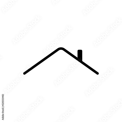 House roof simple icon vector. Flat design