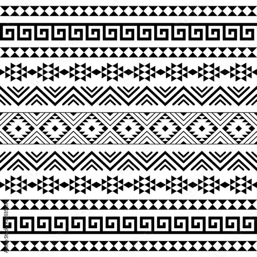 Seamless ethnic and aztec tribal pattern. Background for fabric, wallpaper, card template, wrapping paper, carpet, textile, cover. ethnic style pattern