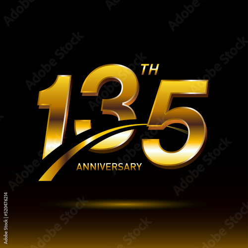 135 years golden anniversary logo celebration