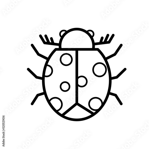biedronka, insekt - ikona wektorowa