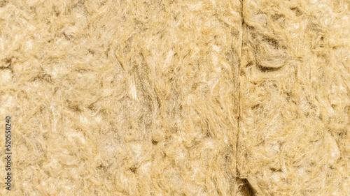 Layers of mineral wool wall insulation as background
