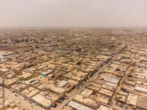 Aerial cityscape of Nouakchott