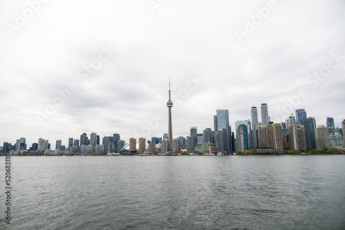 Skyline view of Toronto Ontario across the water