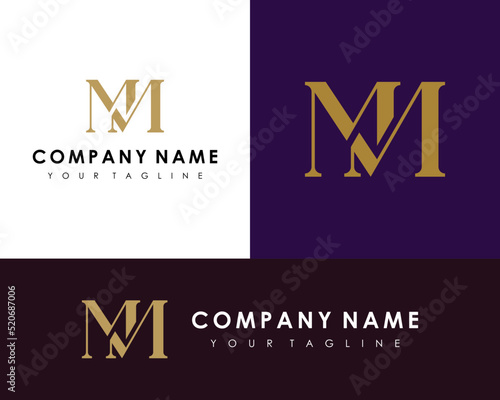 Letter MM Logo Monogram Double M Logo,luxury logo