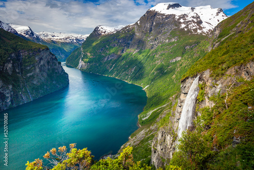 Gierangerfjord and Seven Sisters Waterfalls, Norway, Northern Europe