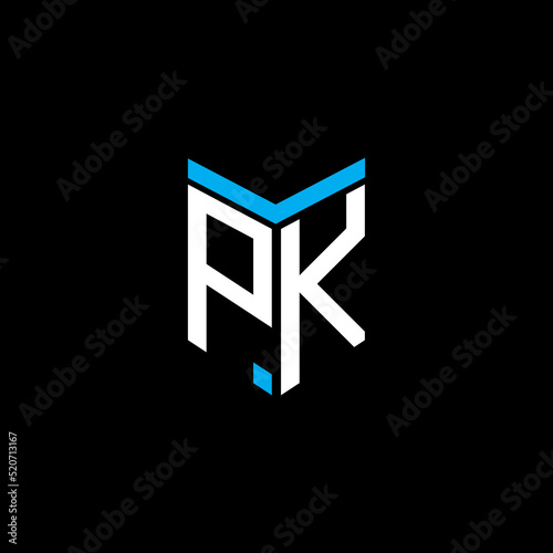 PK letter logo creative design with vector graphic, PK simple and modern logo.