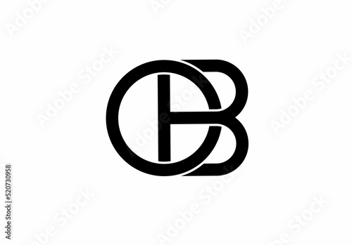 ob bo o b initial letter logo isolated on white background
