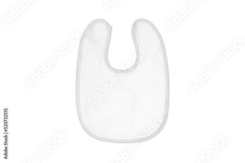 Baby bib mockup isolated on white background. 3d rendering.