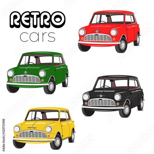 Retro vintage car mini cooper 1959 20 century