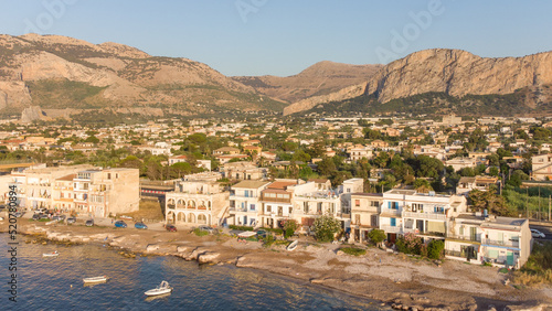 carini in provincia di palermo dal drone