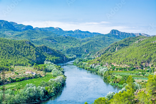 Ebro river valley in Catalonia, Spain