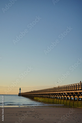 Pier of Calais on a sunset, France