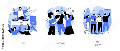 Hanging out in a nightclub isolated cartoon vector illustrations se