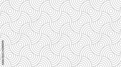 Background pattern seamless circle geometric abstract wave white and gray line.