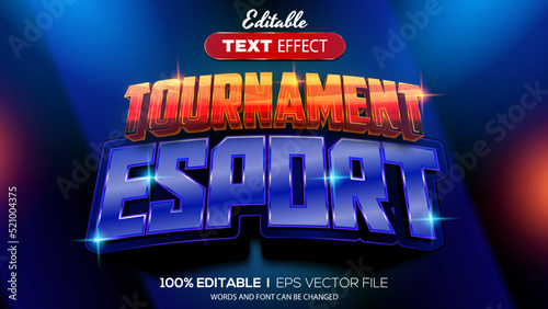 3D tournament esport text effect - Editable text effect