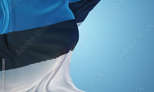 Abstract Estonia Flag 3D Render (3D Artwork)