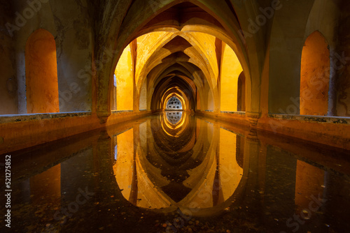 Real Alcazar Gardens in Seville. Andalusia, Spain 
