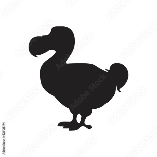 Dodo bird silhouette vector