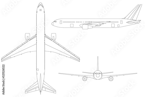 Avión de línea comercial bimotor 767