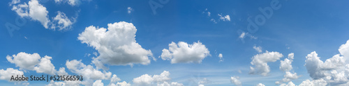 Beautiful blue sky with cloud.Panorama cloudscape for summer season.