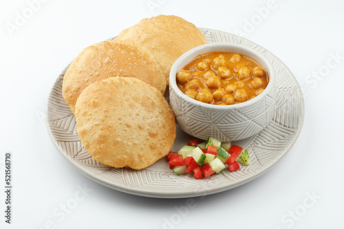 Puri and Chole traditional Indian food