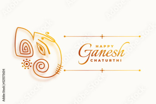 indian festival ganesh chaturthi wishes card banner
