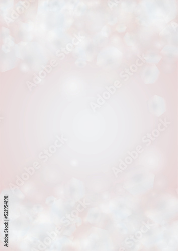 Abstract Vector Pink Background with Silver and White Light Spots. Magic Shiny Pastel Print. Baby Print. Romantic Bokeh Blurred Page Design for Christmass. Gentle Stardust Pattern.