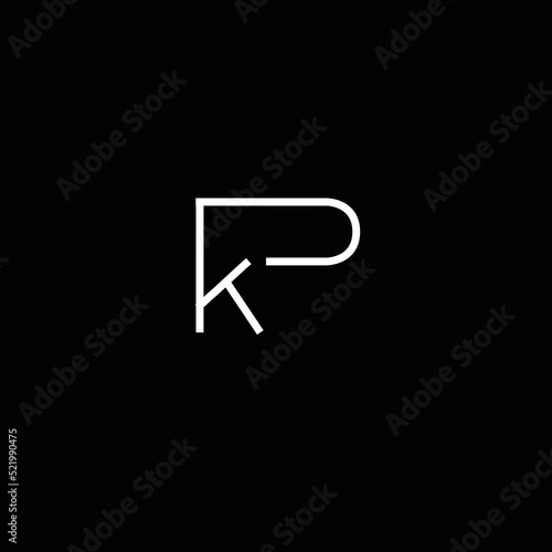 KP PK Logo Design, Creative Minimal Letter PK KP Monogram