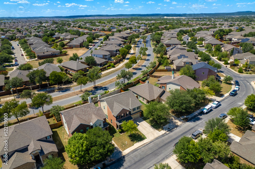 aerial view of a subdivision