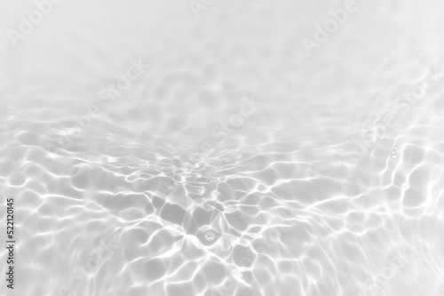 Water texture with sun reflections on the water overlay effect for photo or mockup. Organic light gray drop shadow caustic effect with wave refraction of light. Banner with copy space