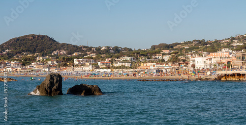 Ischia Forio Chiaia beach panorama