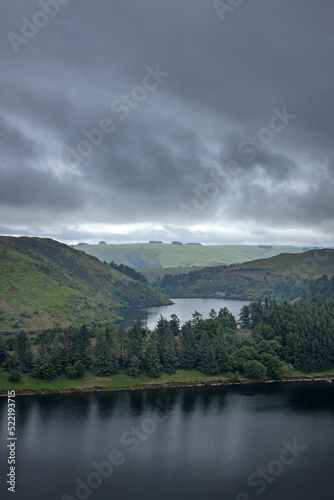 aberystwyth, bceredigion, hills, lake, nant-y-moch reservoir, wales, England, UK, United Kingdom, Great Brittain, dark clouds, 