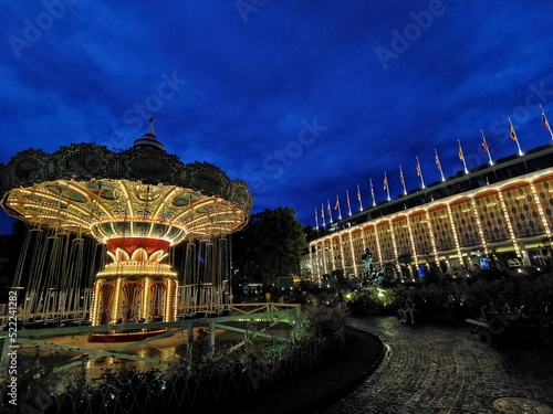 Amusement park Tivoli by night