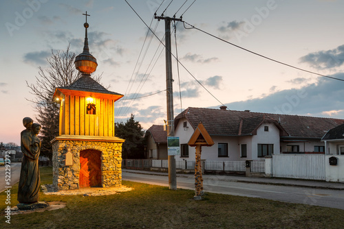 Historical Bell tower in Zabokreky village, Slovakia.