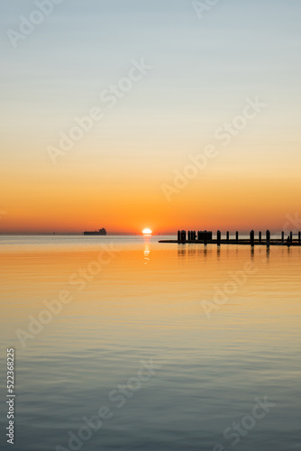 Serene sunrise on Corio Bay