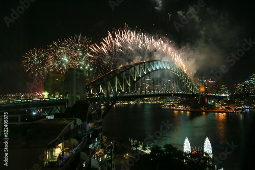 fireworks over the bridge
