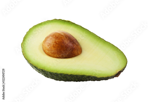 Half Avocado isolated with transparent background