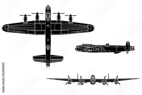 Bombardero estratégico cuatrimotor de hélice