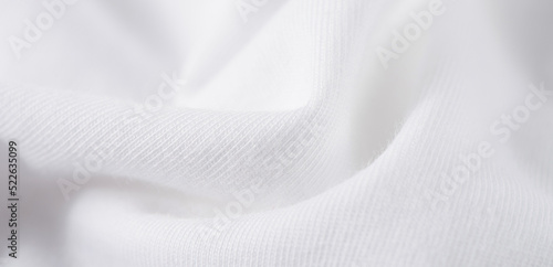 white cotton fabric texture background. Creases of cloth and cotton.