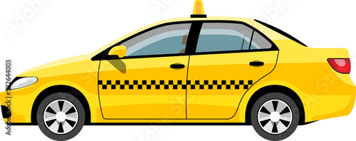 Cartoon taxi illustration