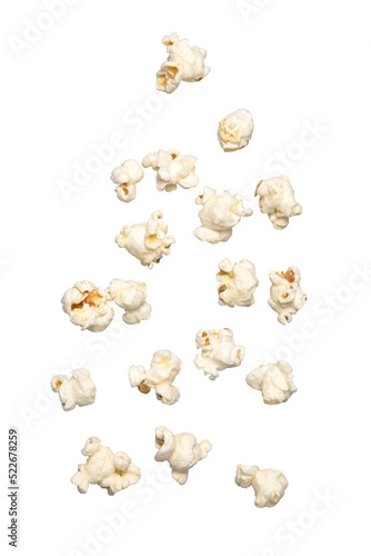 Falling popcorn cutout, Png file.