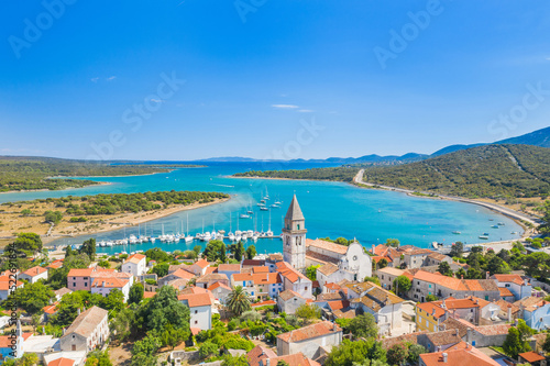 Historic town of Osor between islands Cres and Losinj, Croatia